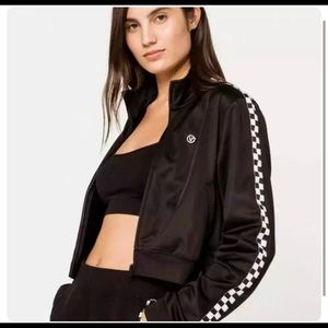 Women’s VANS CHECK TRACK CROP ZIP UP JACKET XSMALL